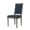 Vynxaria Traditional Weathered Dining Chairs,Set of 2,Navy Blue - 3 of 4