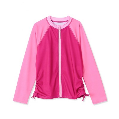Lands' End Kids Long Sleeve Zip Front UPF 50 Rash Guard