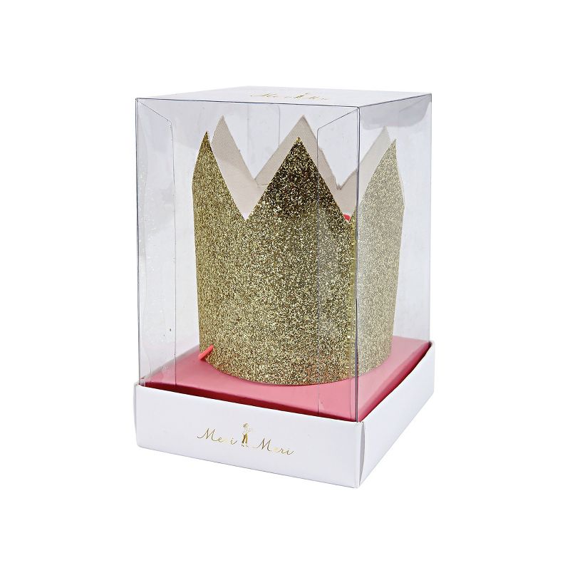 Meri Meri Mini Gold Glitter Crowns (Pack of 8), 3 of 6