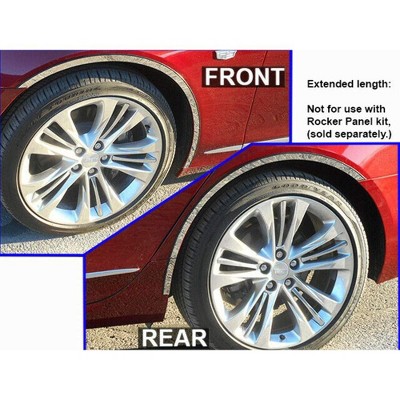 QAA is Compatible with 16-20 Cadillac CT6 6 Piece Stainless Wheel Well Accent Trim, 0.875" Width