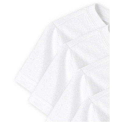 The Children's Place Boys Short Sleeve Basic Layering Tee 4-Pack White XS (4) — фото 4