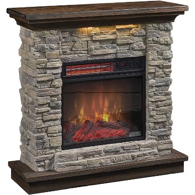 Duraflame Austin Infrared Electric Fireplace Mantel Package in Stone - 18WM30048-16001