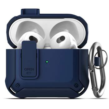 Encased X-Armor for Airpods 3rd Generation Case with Locking Lid | Protective Carrying Pod with Carabiner Keychain (Airpods Gen 3)