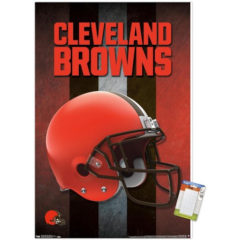 Trends International Nfl Cleveland Browns - Helmet 16 Unframed Wall Poster  Print White Mounts Bundle 22.375' X 34' : Target