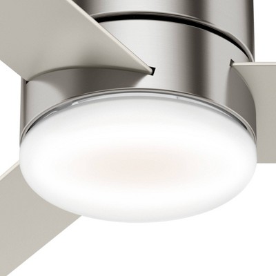 Minimus 44" Nickel Low Profile Ceiling Fan with LED Light and Remote