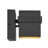 Globe Electric 11.5W LED Matte Black Outdoor Wall Sconce with Gold Interior Accent: ETL Listed, Integrated LED, Metal Body - 2 of 4