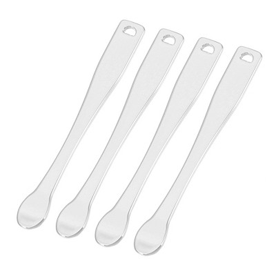 Unique Bargains Eye Cream Massage Sticks Beauty Scoop Makeup Spatula Mini  Spoon for Facial Cosmetic Heart Shape 2.36x0.49 Silver Tone 3 Pcs