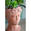 Gulches 28 Qt Brown Indoor Cement Antique-Inspired Head Bust Planter with Versatile Use Outdoor Compatibility (6 in L x 5 in W x 9 in H) 1-Pack - 4 of 4
