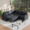 BENCMATE Sectional Sofas L Shaped Sectional Couch with Storage Space Modern Modular Sofa for Living Room Apartment, Green, Black, 81.5"*81.5"*33" - 2 of 4