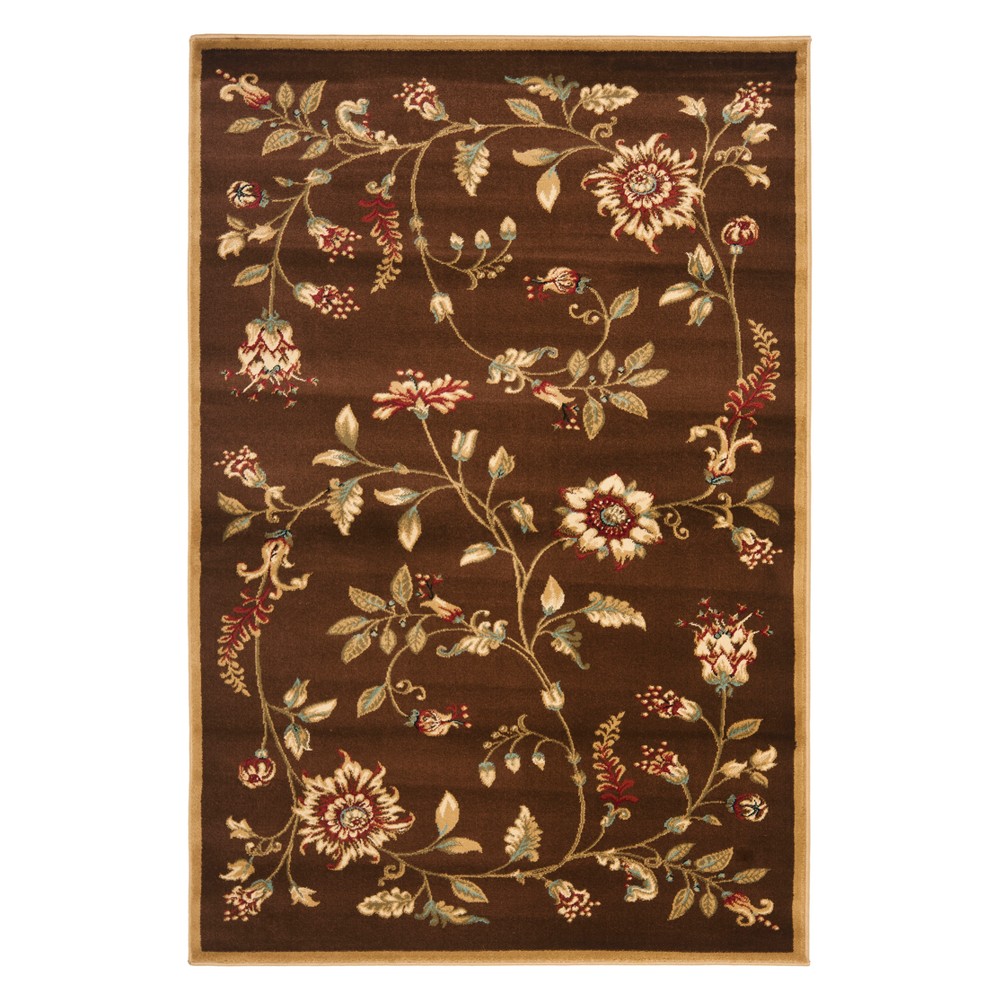 3'3inx5'3in Clare Floral Loomed Accent Rug Brown/Multi - Safavieh