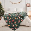 Lomsoe Cozy Printed Blanket Blanket, Flannel Throw Size for Home Decoration, Ultra Soft Throw, Christmas Light. - 3 of 4