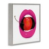 Stupell Industries Biting Cherry Lips Framed Giclee Art - 2 of 4