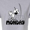Women's - Peanuts - Lucy Monday Cropped Graphic T-Shirt - 2 of 4