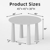 Wooakway 30" Height Contemporary Round Wood Table Versatile Dining Conference Entertaining Solution in Black/Walnut/Natural Wood Finish - 4 of 4