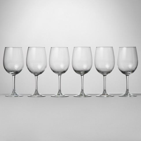 19oz 6pk Glass Large Stemmed Wine Glasses - Threshold™