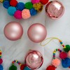 Northlight 4ct Pink 2-Finish Glass Christmas Ball Ornaments 4" (100mm) - 4 of 4