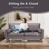 Buenhomino 70" Mid-Century Loveseat Sofa – Upholstered Deep Seating Couch with 6 Metal Legs for Living Room, Bedroom, or Apartment - 3 of 4