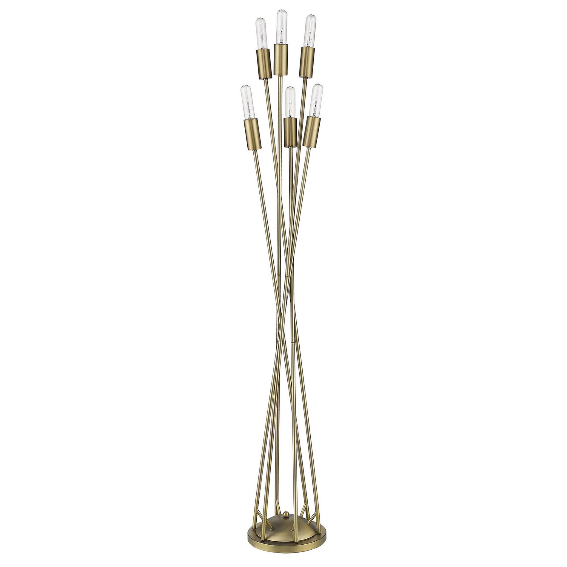 HomeRoots 60" Six Light Torchiere Floor Lamp