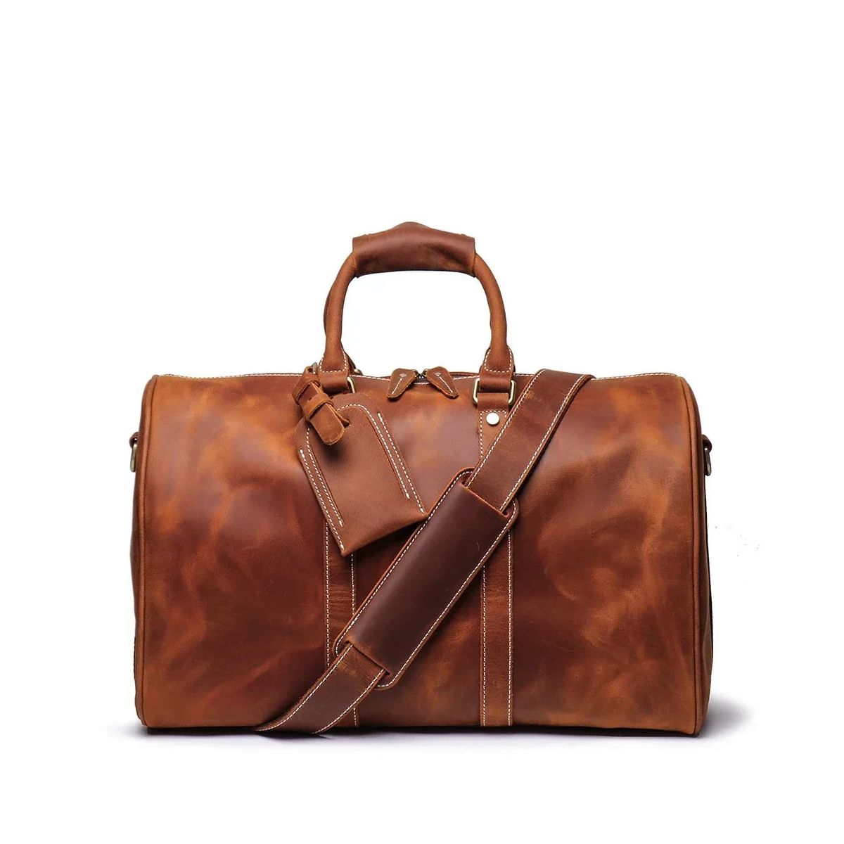 The Brandt Weekender | Small Leather Duffle Bag