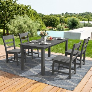 Arceso Armless HDPS Outdoor Dining Chairs, Weather-Resistant Patio Chairs, 350 lb Support, for Lawn, Garden, Backyard or Indoor Use - 1 of 4