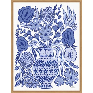 Amanti Art 23"x30" Blue Reverie II by Laura Marshall Framed Canvas Wall Art - 1 of 4