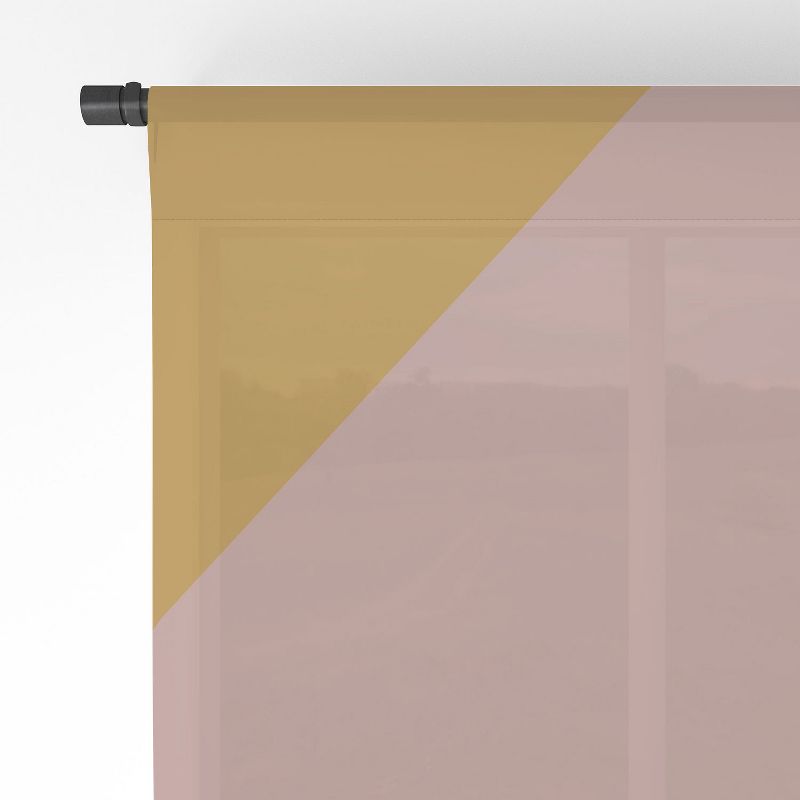 June Journal Shapes in Vintage Modern Pink Single Panel Sheer Window Curtain - Deny Designs, 4 of 7
