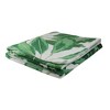 Northlight 50" x 60" Tropical Leaves Plush Fleece Throw Blanket - White/Green - 2 of 3