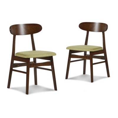 New Classic Furniture, Furniture Morocco Dining Chair with Cushion- Set of 2- Green