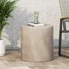 ACEPANO 15.75 in. W Modern LightWeight Concrete Magnesium Oxide Side Table for Outdoor & Indoor-Light Grey - 4 of 4