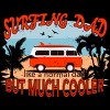 Men's Design By Humans Surfing Dad Like A Normal Dad But Cooler By T-Shirt - 2 of 2