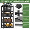 Munora 63"H 5-Tier Garage Storage Shelving Unit, Adjustable Heavy Duty Metal Rack, 2000 lbs Capacity, Powder-Coated Steel, 31.5"W x 15.75"D, Black - 4 of 4