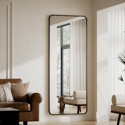 65" x 24" Full Length Mirror with Rounded Corners, Floor Mirror for Standing, Hanging or Leaning in Bedroom or Dressing Room