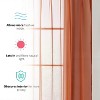 HLC.ME Sheer Voile Transparent Window Treatment Rod Pocket Curtain Panels - Set of 2 - 3 of 4