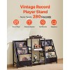 VEVOR Record Player Stand, 3 Tiers Metal Vinyl Record Stand, Holds up to 280 Albums, Turntable Stand with Record Holder Vinyl Display Shelf, Black - 3 of 4