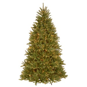 7.5' Prelit Hinged Dunhill Fir Artificial Christmas Tree Clear Lights - National Tree Company - 1 of 4