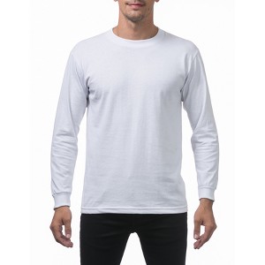 Pro Club Men's Relaxed Fit Comfort Cotton Long Sleeve Crew Neck T-Shirt - 1 of 4