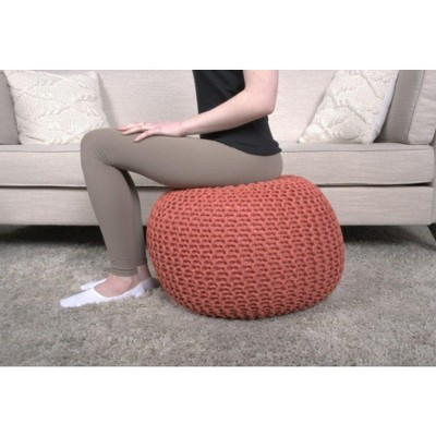 NicBex Oval Pouf for Bedroom,Ottoman for Living Room,Bedroom,Entryway