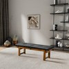 TiramisuBest Button Tufted Bed Bench - Upholstered with Arms & Solid Wood Legs, Black - 4 of 4