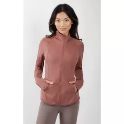 Yogalicious Womens Ultra Soft Lightweight Full Zip Yoga Jacket With Zipper  Pockets - Pink Clay - Medium : Target