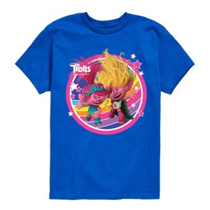 Boys' - Trolls - Poppy and Viva Rainbow Short Sleeve Graphic T-Shirt - 1 of 4