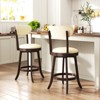 Tangkula 25.5" Counter Height Chairs Set of 4 w/ Padded Seat & Backrest Rubber Wood - 3 of 4