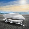 VEVOR Boat Cover, 17'-19' Trailerable Waterproof Boat Cover, 600D Marine Grade PU Oxford, with Motor Cover and Buckle Straps, Grey - 2 of 4