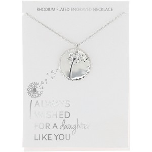 Pavilion Gift Company - Daughter - 16.5"-18.5" Engraved Rhodium Plated  Necklace - Necklaces - 1 of 4
