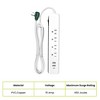 GoGreen Power Inc. 6-ft Cord Surge Protector with 4 Outlets, USB-A and USB-C, 450 Joules - Compact, Heavy Duty, Circuit Breaker - GG-1462USBC - 2 of 4