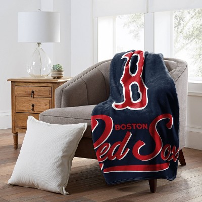 Boston Red Sox Navy and Red Fleece Throw Blanket
