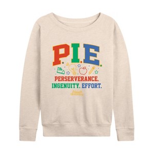 Women's - Abbott Elementary - Pie Lightweight French Terry Wide Neck Long Sleeve Shirt - 1 of 4