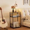 MOEPISY Record Player Stand with Storage Up to 100 Albums, Turntable Stand for Vinyl, Black - 2 of 4