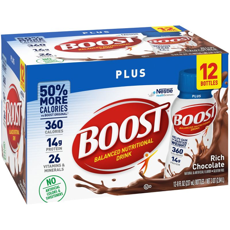 Boost Plus Nutritional Drink - Rich Chocolate - 8 fl oz/12pk, 3 of 7