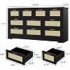 coucheta Rattan Dresser for Bedroom with 10 Drawer, 59" Wide Modern Chest of Drawers with Metal Handle, Large Wooden TV Stand for Living Room - 2 of 4