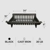 Panacea 24 Inch Cast Iron Fireplace Grate for Fireplace Log Carriers and Holders, Home Improvement, and Hearth Essentials, Black - 2 of 4